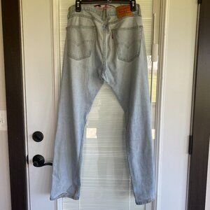 Levis 505 Light Wash Jeans Blue Mens 30x30 Vintage Straight Denim Casual